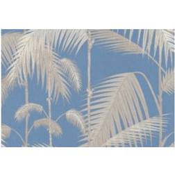 Cole & Son Palm Jungle Designtapete von and Straw/ Blue bleu