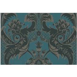 Cole & Son Wyndham Designtapete von Teal Charcoal turchese