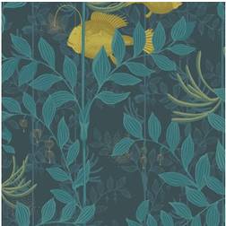 Cole & Son Nautilus Wallpaper Whimsical Collection Deep indigo yellow 103/4018 Roll