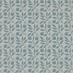 Morris & Co Tapete Rosehip von Mineral Blue blu/blu chiaro