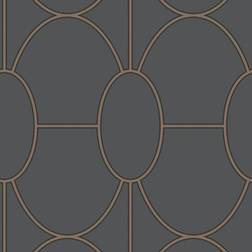 Cole & Son Riviera Wallpaper Geometric Ii Collection Charcoal 105/6029 Roll