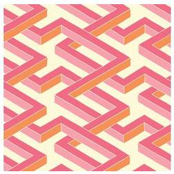 Cole & Son Luxor Wallpaper Geometric Ii Collection Pink 105/1004 Roll