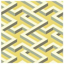 Cole & Son Luxor Wallpaper Geometric Ii Collection Green 105/1005 Roll