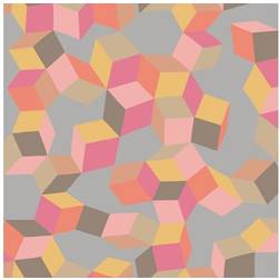 Cole & Son Puzzle Wallpaper Geometric II Collection Pink Orange 105/2010 Roll