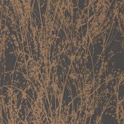 Sanderson Tapete Meadow Canvas von Bronze/ Charcoal marrone