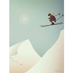 Vissevasse Skiing Plakat 30x40cm