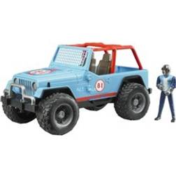 Bruder Jeep Cross Country Race con Pilota Blu