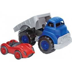 Green Toys Flatbed Truck & Race Car bleu, rouge