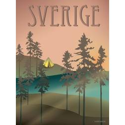 Vissevasse Sverige Skoven Plakat 50x70cm