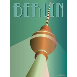 Vissevasse Berlin Fjernsyntårnet 50x70m Plakat 50x70cm