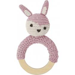 Sebra Crochet Rattle Rabbit on Ring