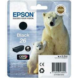 Epson Cartucho De Tinta Negro T26 220 Páginas Blister Sin Alarma Xp/600/605/700/800