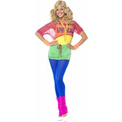 Smiffys Jaren Let's Get Physical Girl Dames Kostuum Maatkeuze: Maat