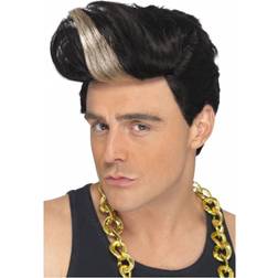 Smiffys Men's 90's Rapper Wig Quiff with Highlight