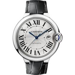 Cartier Ballon Bleu Automatic 42mm and Alligator Watch, Ref. No. CRW69016Z4 Men Silver