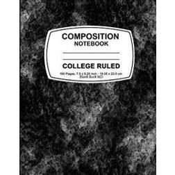 Composition Notebook: Black Marble,College Ruled, Lined Composition Notebook, 7.5 x 9.25, 160 Pages For for School / Teacher / Office / Student Composition Book (Paperback, 2016)