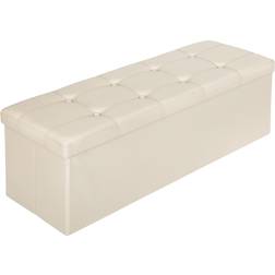 tectake Foldable Leather Pouf Förvaringsbänk 110x38cm