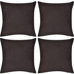 vidaXL 130914 4pcs Cushion Cover Brown (50x50cm)