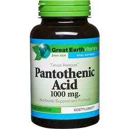 Great Earth Pantothenic Acid 1000mg 90 st