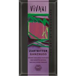Vivani Mörk Choklad med hel hasselnötter 100g