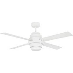 Faro Ventilador De Techo Con Luz Disc Fan Ø132 Cm Blanco 4 Palas Led 35w