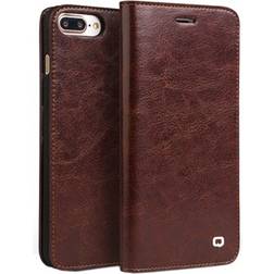 Qialino Étui Portefeuille en Cuir Classic pour iPhone 7 Plus Marron