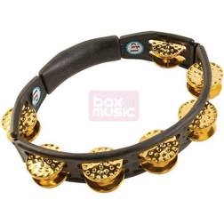 Latin Percussion Cyclops Dimpled Jingle Tambourine Brass Jingles Black