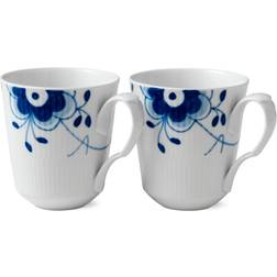 Royal Copenhagen Blå Mega Riflet Krus 37cl 2stk