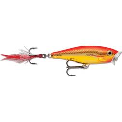 Rapala Skitter Pop 9cm Steel Gold Fluo Red SGFR