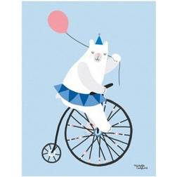 Michelle Carlslund Cycling Bear Poster