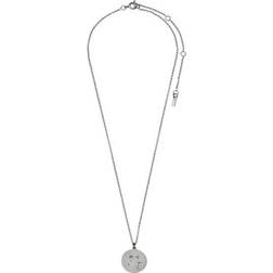 Pilgrim Horoscope Libra Zodiac Sign Necklace - Silver/Transparent