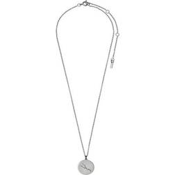 Pilgrim Taurus Zodiac Sign Necklace - Silver/Transparent