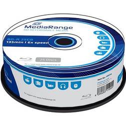 MediaRange MR514, 25 GB, BD-R, Kakkulaatikko, 25 kpl