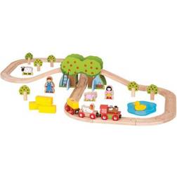 Bigjigs Train de ferme en bois, 44dlg