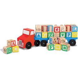 Melissa & Doug Alphabet Blocks Wooden Truck