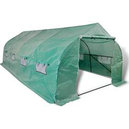 vidaXL Portable Polytunnel Greenhouse 18m² Acero inoxidable Plástico