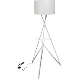 vidaXL White 3 Legs Gulvlampe