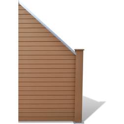 vidaXL Slanted WPC Garden Fence Panel