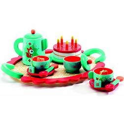 Djeco Wooden Tea Set Foxs Tea Party