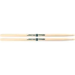 Promark TXR5AW Classic Forward 5A Drumsticks Oval Wood Tip Natural, Raw Hickory Consistent Weight and Pitch 1 Pair