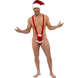 Smiffys Costume da Borat Mankini Babbo Natale per uomo