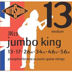 Rotosound JK13 Jumbo king Jeu de cordes phosphore bronze guitare acoustique 13-56