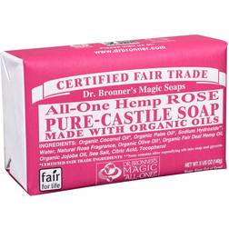 Dr. Bronners Pure Castile Bar Soap Rose 140g