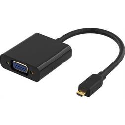 Deltaco Micro HDMI - VGA/3.5mm Adapter M-F 0.2m