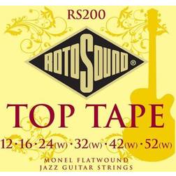 Rotosound RS200 Monel Flatwound Jazz Jeu de cordes guitare électrique 12-52