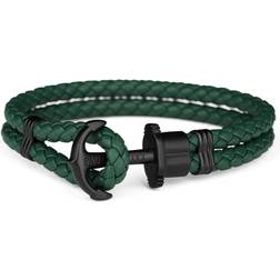 Paul Hewitt Phrep Läderarmband 16cm - Grön/Svart