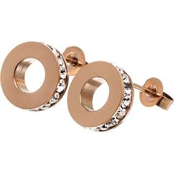 Edblad Isa Earrings - Rose Gold/Transparent