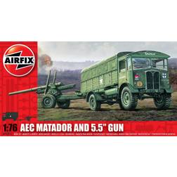 Airfix AEC Matador & 5.5" Gun A01314