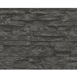 Living Walls Papier peint A.S. Création Best of Wood`n Stone 2nd Edition in Grau Schwarz 707123