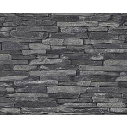 Living Walls Papel pintado vinilo urban city stone gris